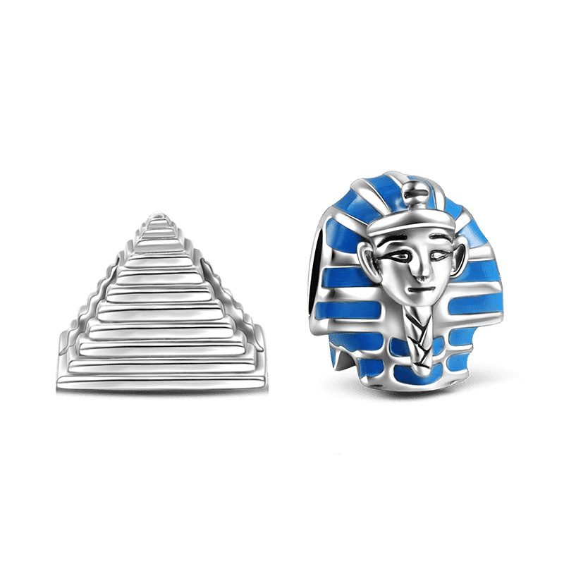 Journey to Egypt Charm Set of 2 Silver - soufeelus