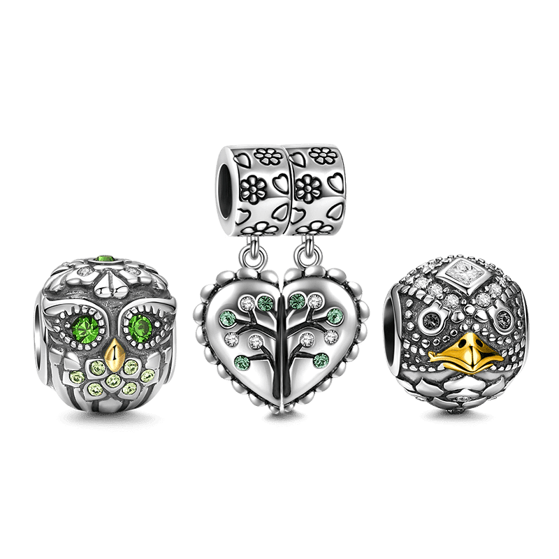Lots of Luck Charm Set of 3 Silver - soufeelus