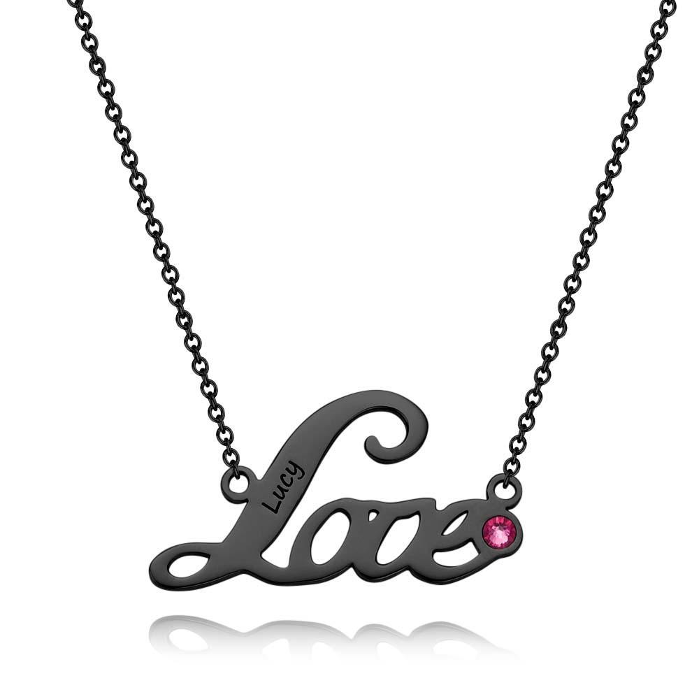 "We Are Always Together" Personalized Heart Necklace with Birthstone - soufeelmy