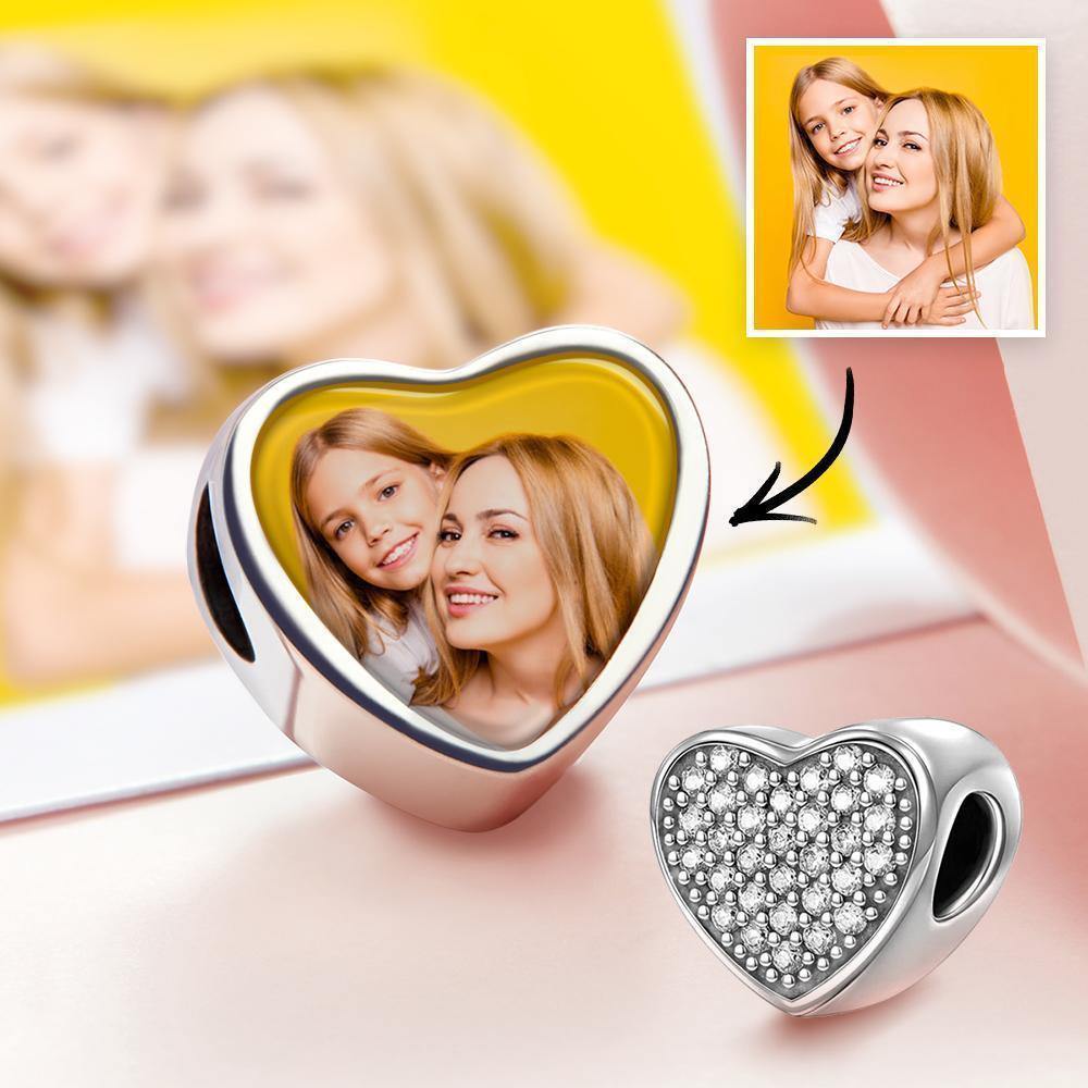 Pave CZ Heart Photo Charm - soufeelus