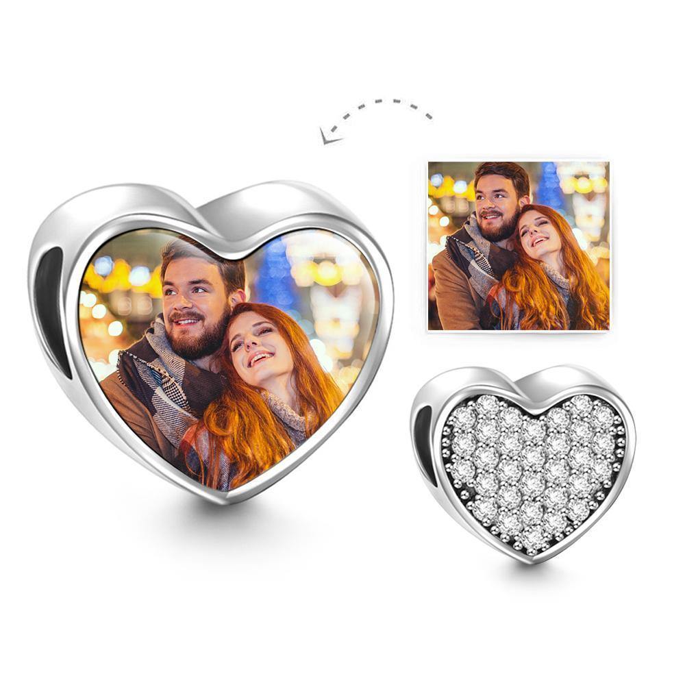 Pave CZ Heart Photo Charm - soufeelus