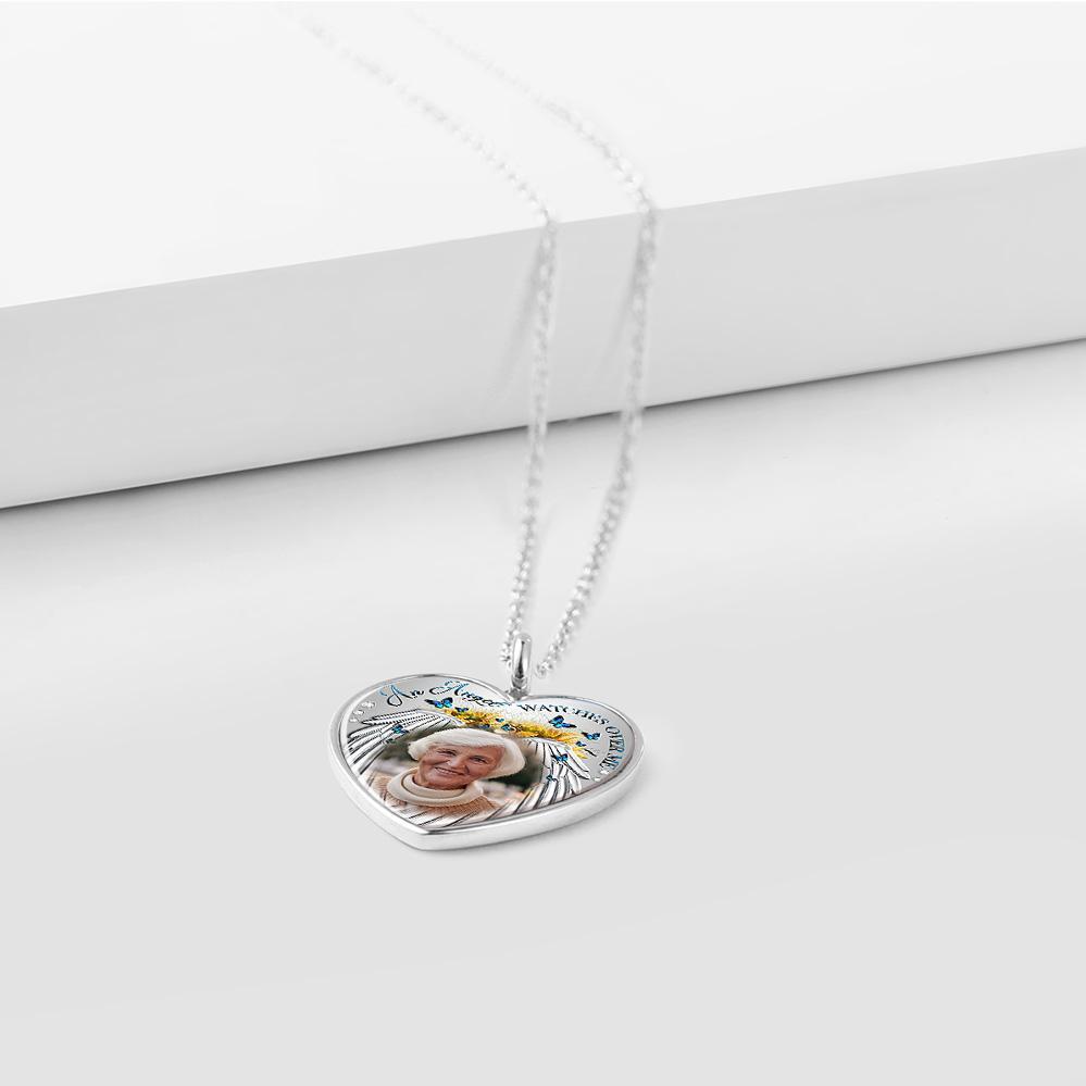Custom Photo Necklace Angel Watches Over Me Creative Gifts - soufeelmy