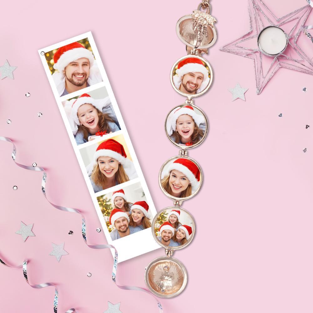 Expanding Photo Locket Photo Necklace Pendant Ball Locket Unique Jewelry Gifts Rose Gold Color For Christmas - 