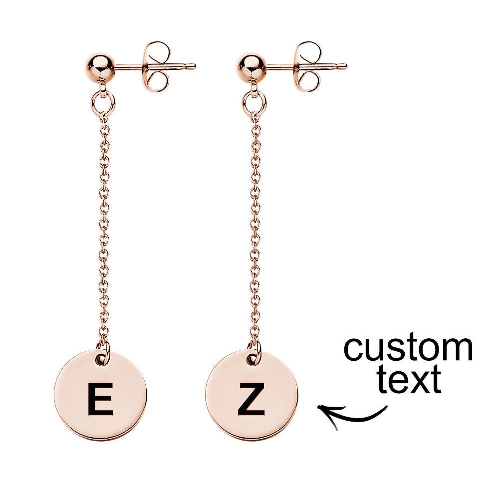 All of You Personalized Dangling Earrings with Initial Sweet and always Beautiful Gift - soufeelmy