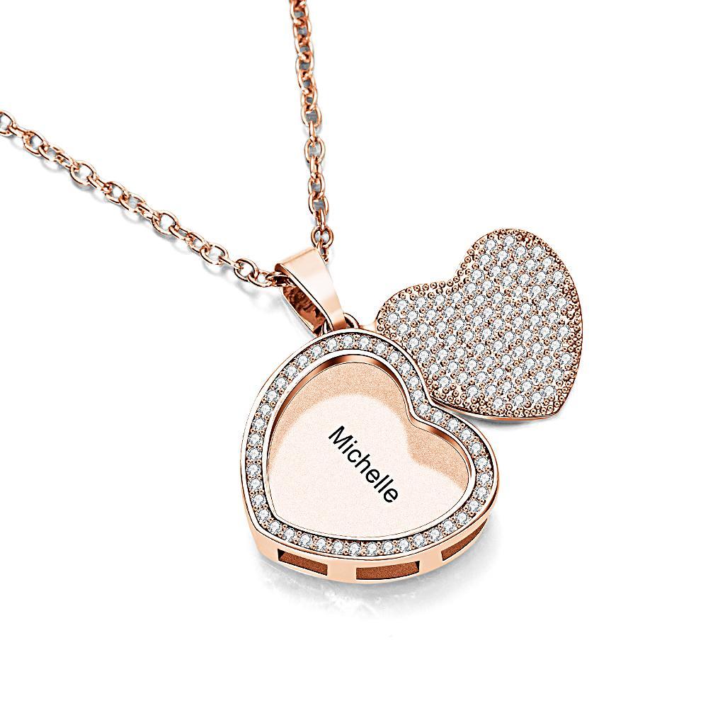 Sliding Custom Text Diamond Necklace Personalized Fashion Women Jewelry - soufeelmy