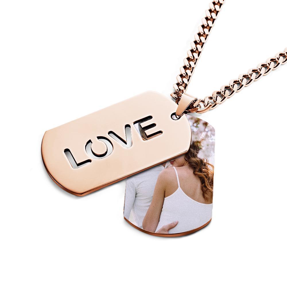 Double Dog Tag Personalised Message Steel Mens Pendants Men Women Boyfriend Bride Groomsman Gift - soufeelmy