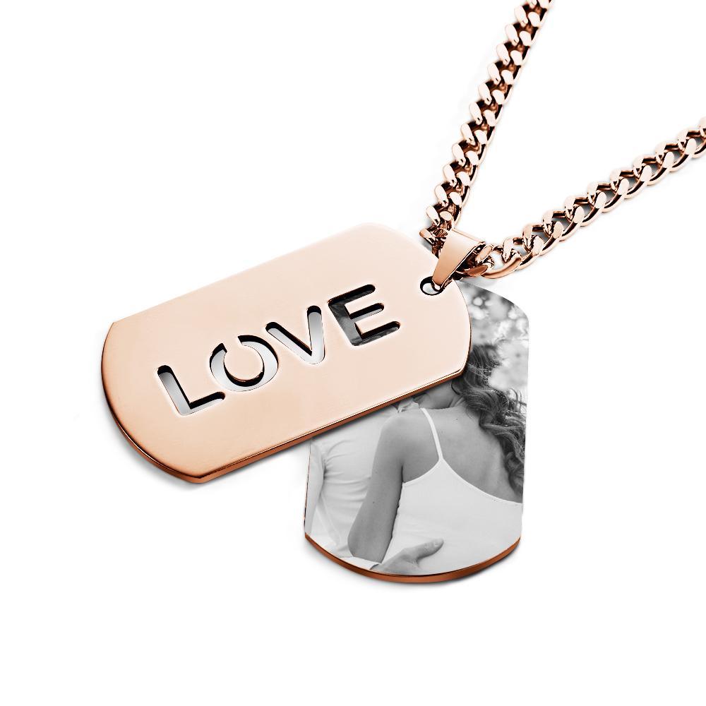 Double Dog Tag Personalised Message Steel Mens Pendants Men Women Boyfriend Bride Groomsman Gift - soufeelmy