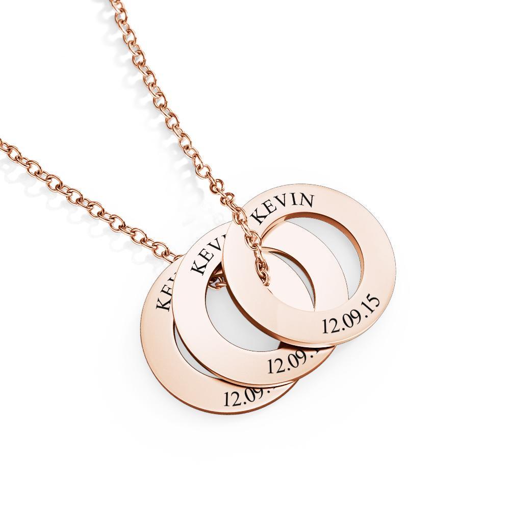 Personalized Washer Necklace for Him Custom Necklace Fathers Day Gift Kids Names Gift Birthday Reminder - soufeelmy