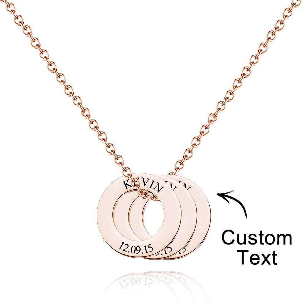 Personalized Washer Necklace for Him Custom Necklace Fathers Day Gift Kids Names Gift Birthday Reminder - soufeelmy
