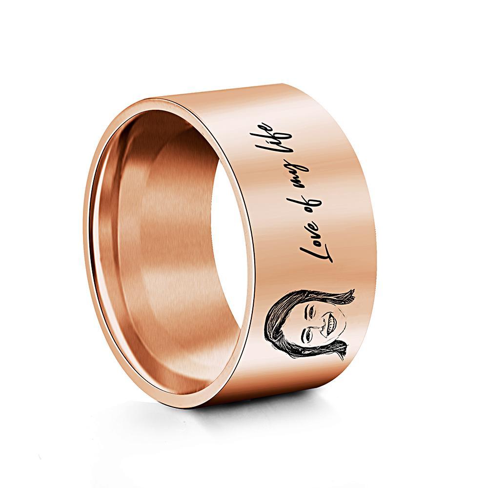 Custom Men's Ring Personalized Photo Ring With Engraved Girlfriend Perfect Gift For Boyfriend On Valentine's Day - soufeelmy