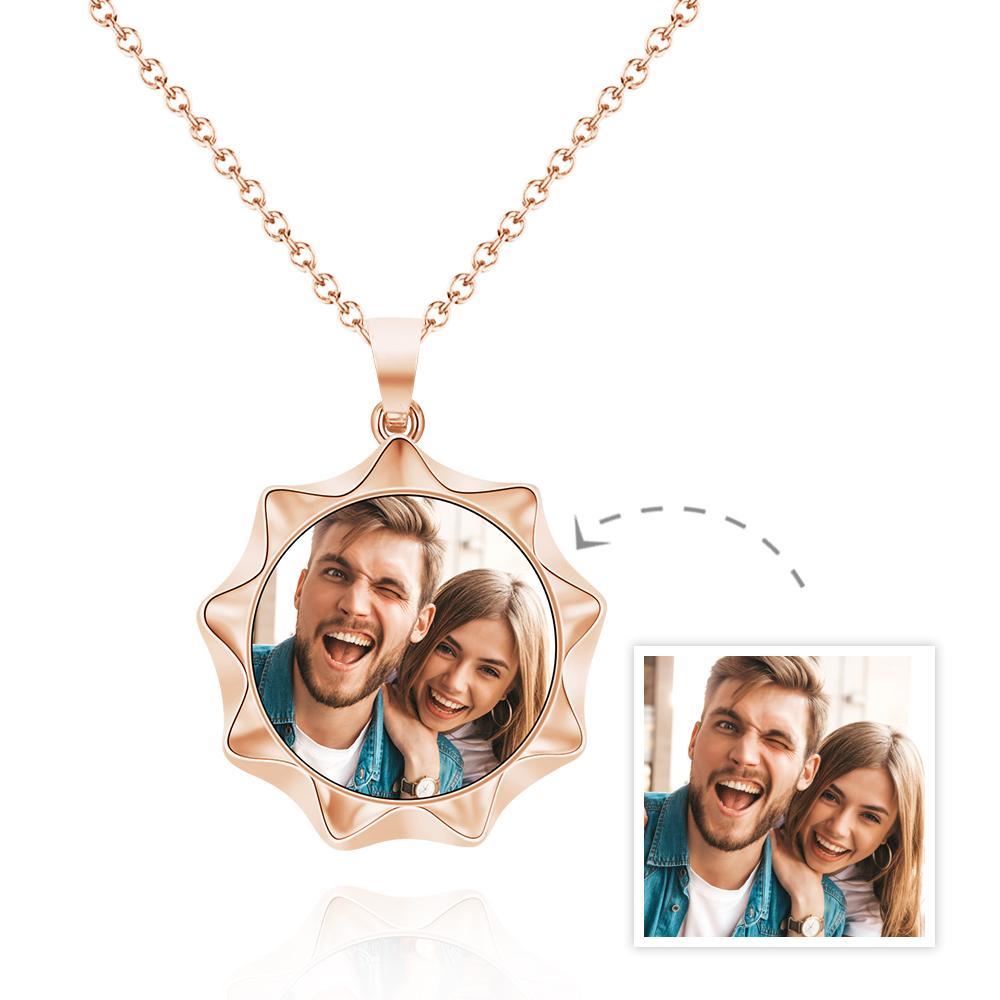 Custom Photo Necklace Sun Flower Simple Creative Gifts - soufeelmy