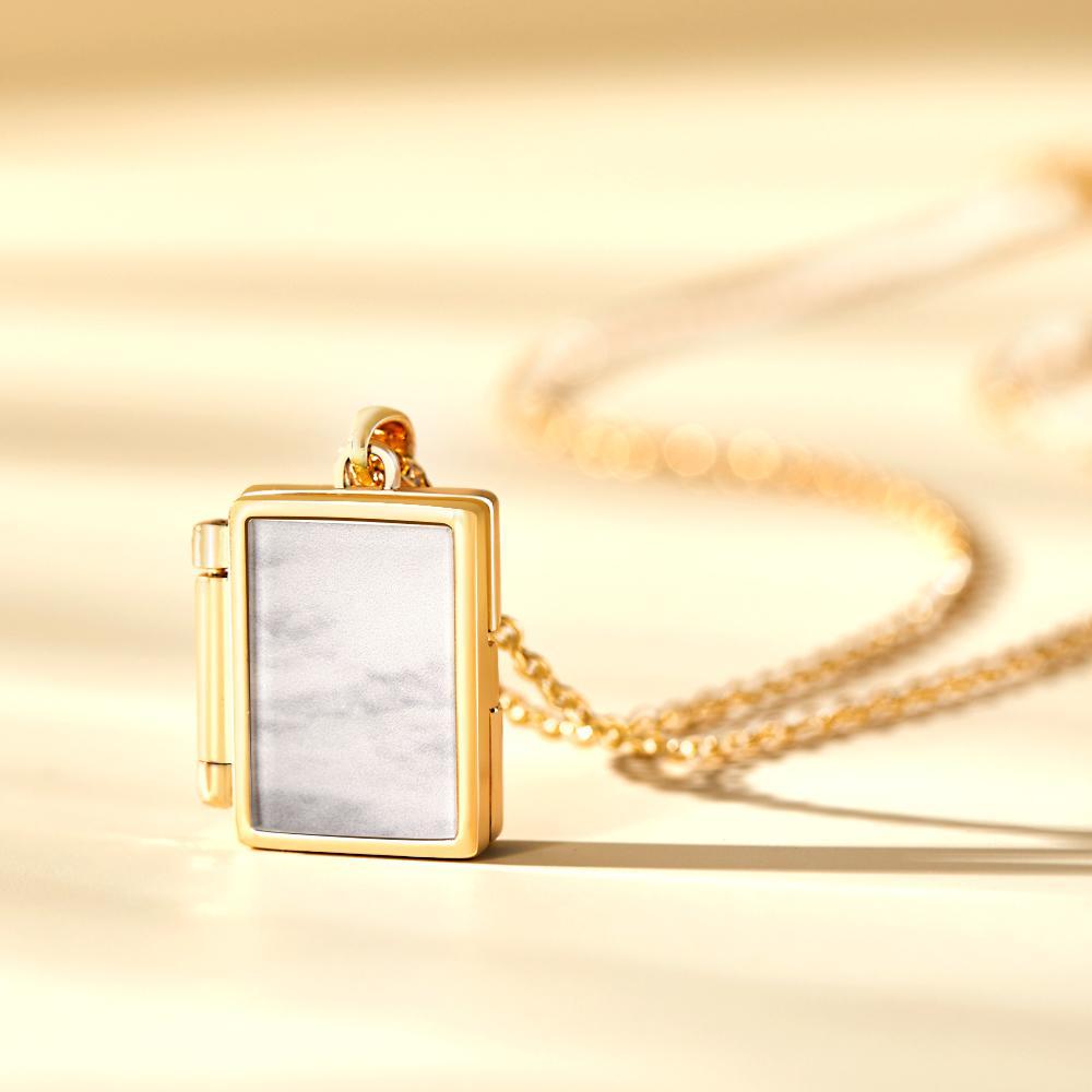 Custom Photo Necklace Pearl Surface Creative Pendant Gifts - soufeelmy