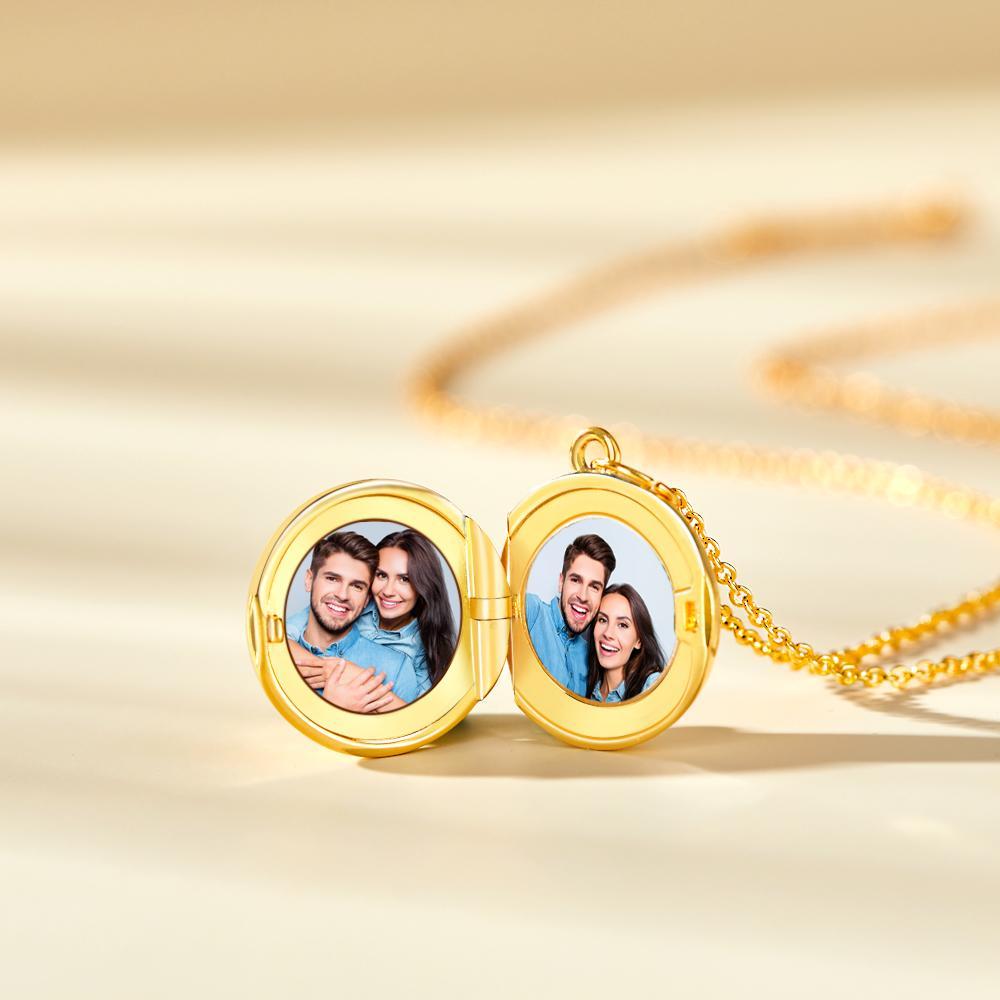 Custom Photo Necklace Daisy Pendant Creative Couple Gifts - soufeelmy