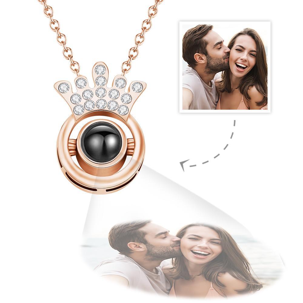 Custom Photo Projection Necklace Crown Creative Gifts - soufeelmy
