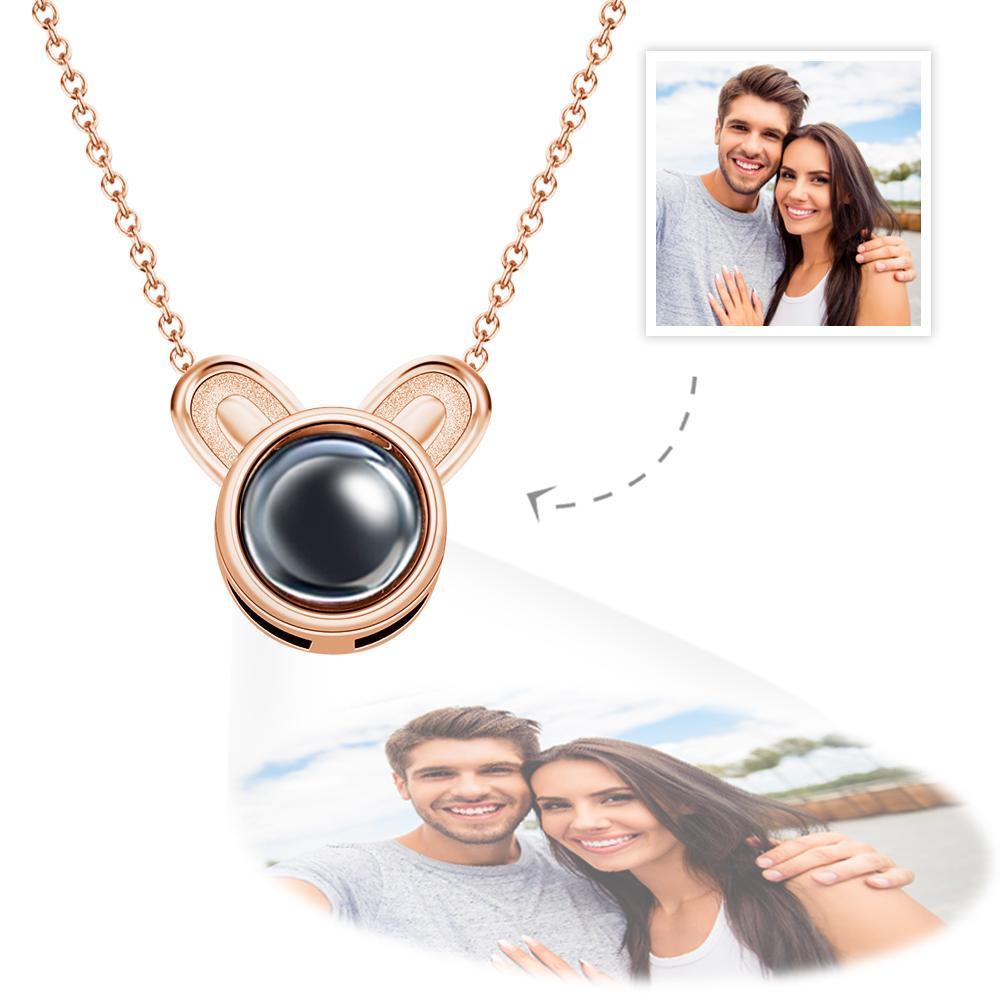 Custom Projection Photo Necklace Cute Mouse Funny Gifts - soufeelmy