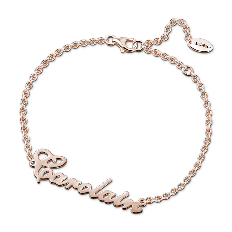 Personalized Name Bracelet 14k Gold Plated - Length Adjustable - 