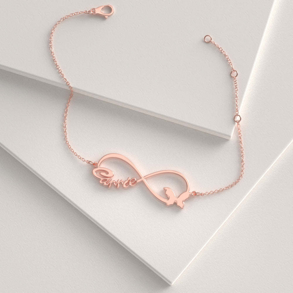 Custom Infinity Name Bracelet Gift For Female - 