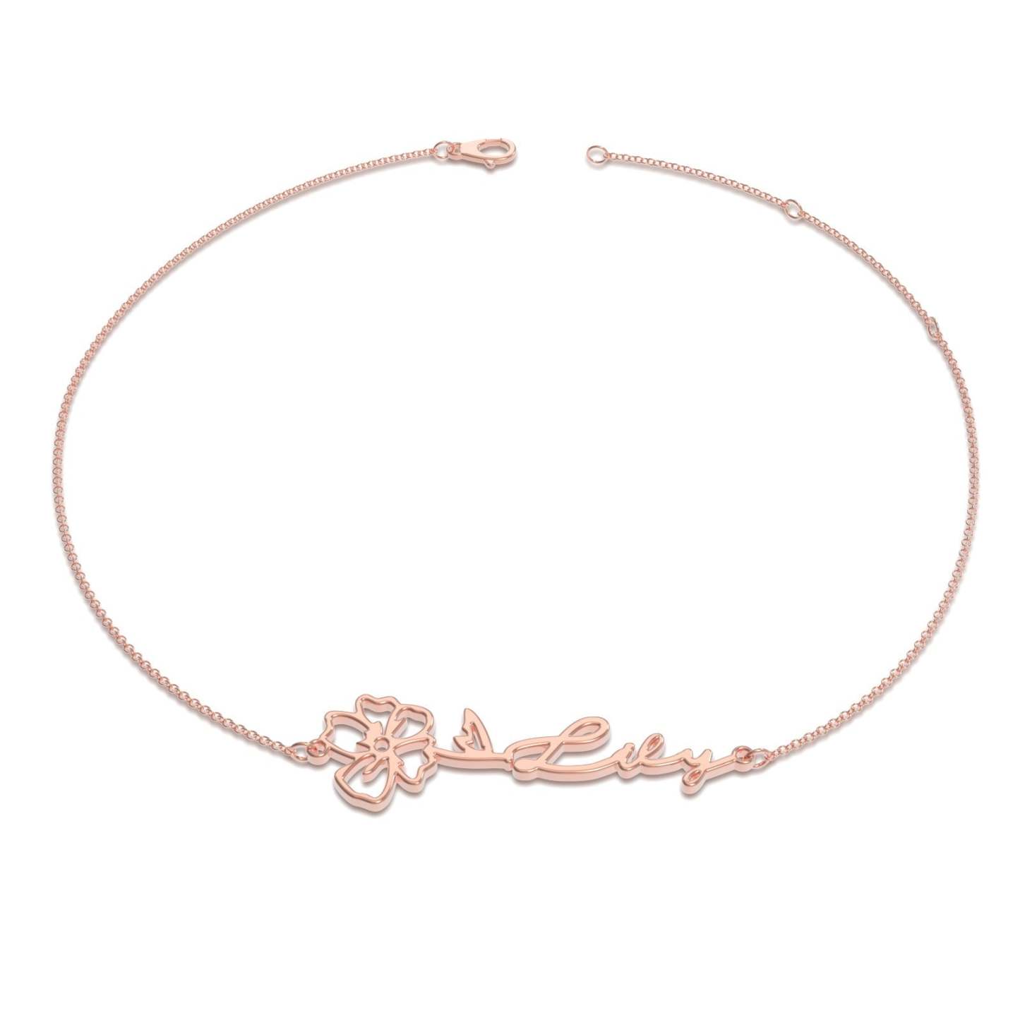 Custom Birthflower Name Bracelet, The Best Gift For You - 