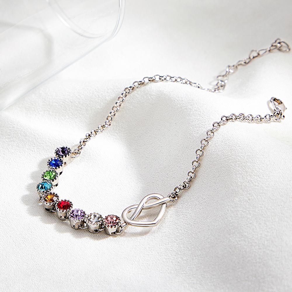 Personalized Birthstone Bracelet Peridot Minimalist Gifts for Mom Perfect Gift for Her for any Occasion - soufeelmy