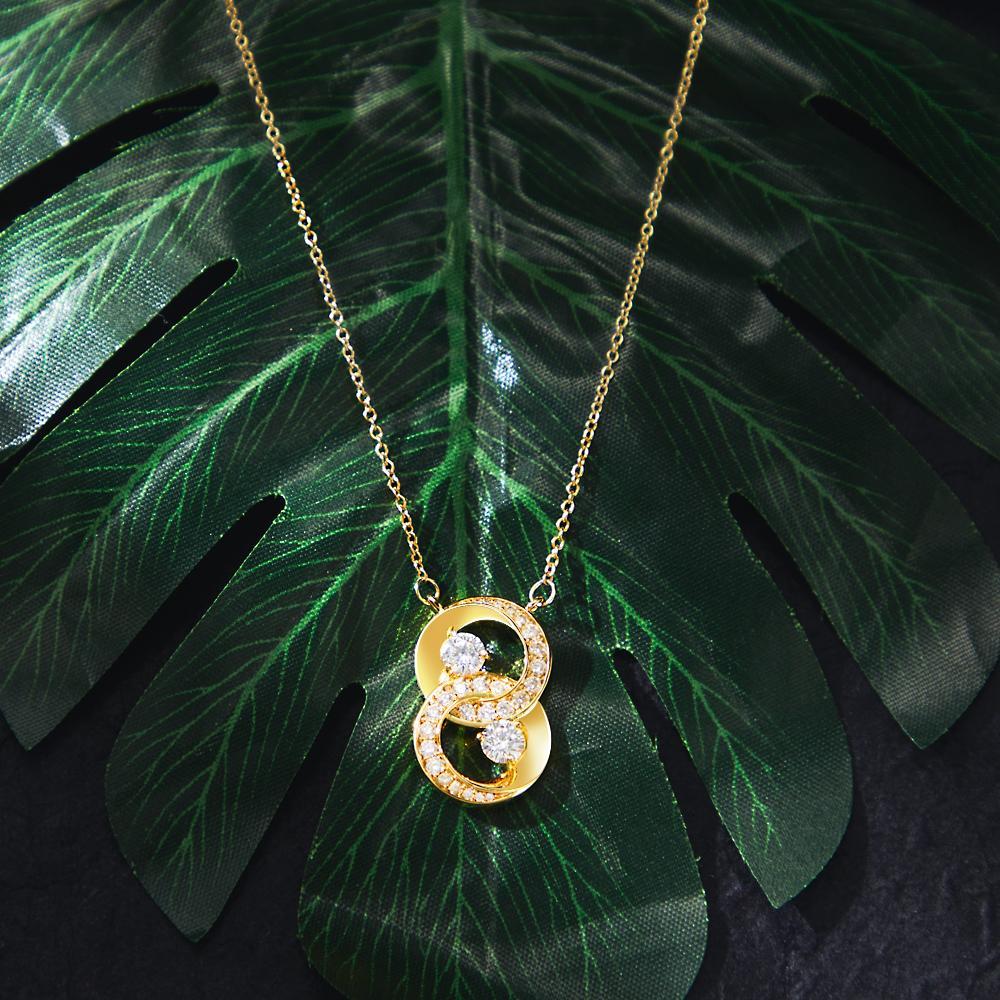 Custom Engraved Birthstone Necklace Symbol Pendant Necklace Gift for Women - soufeelmy