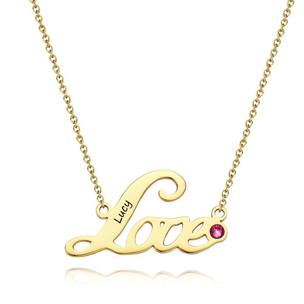 "We Are Always Together" Personalized Heart Necklace with Birthstone - soufeelmy