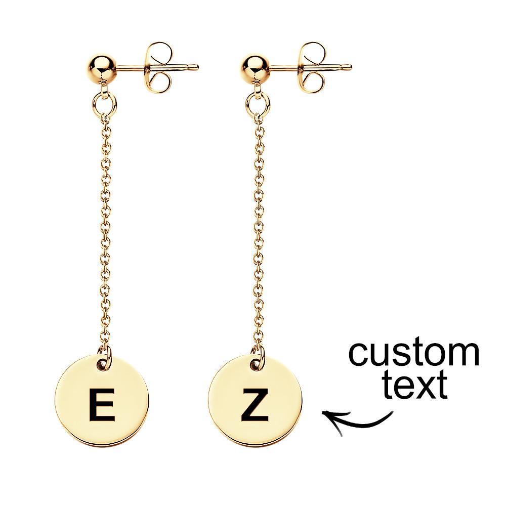 All of You Personalized Dangling Earrings with Initial Sweet and always Beautiful Gift - soufeelmy