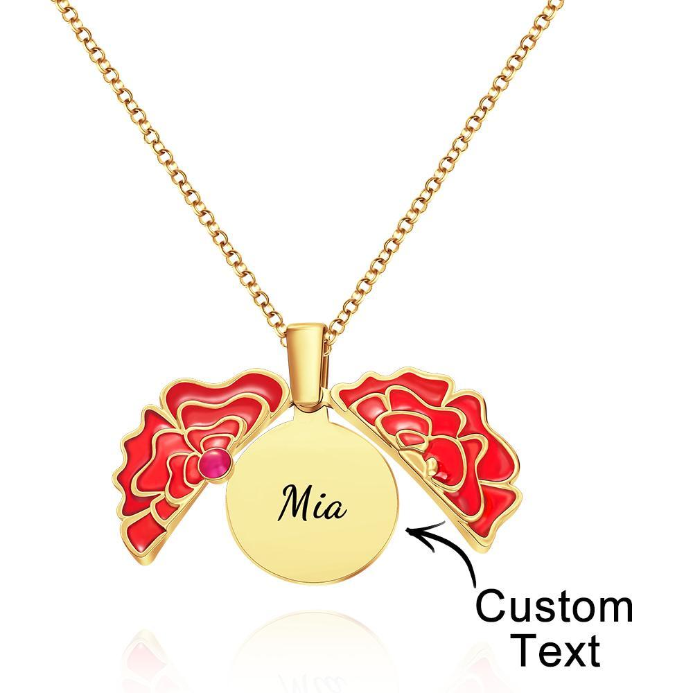 Custom Engraved Neckalce Romantic Rose Unique Gifts - soufeelmy