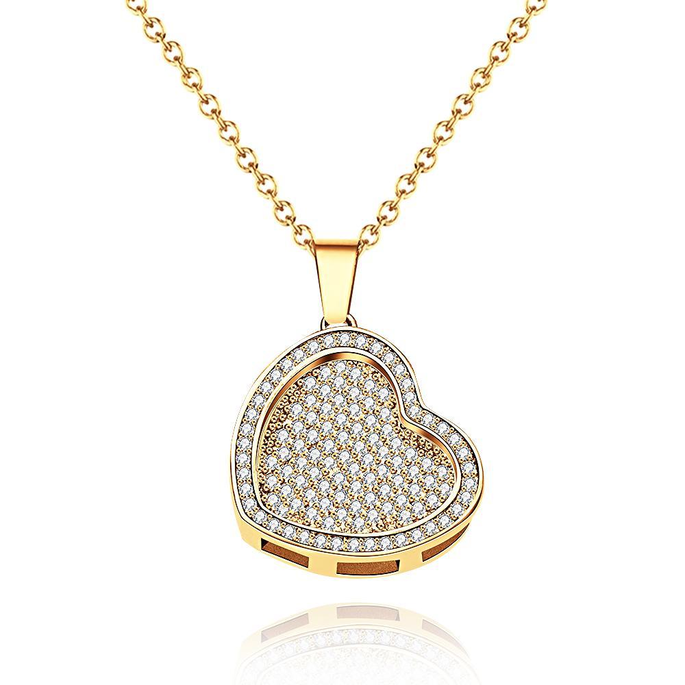 Sliding Custom Text Diamond Necklace Personalized Fashion Women Jewelry - soufeelmy