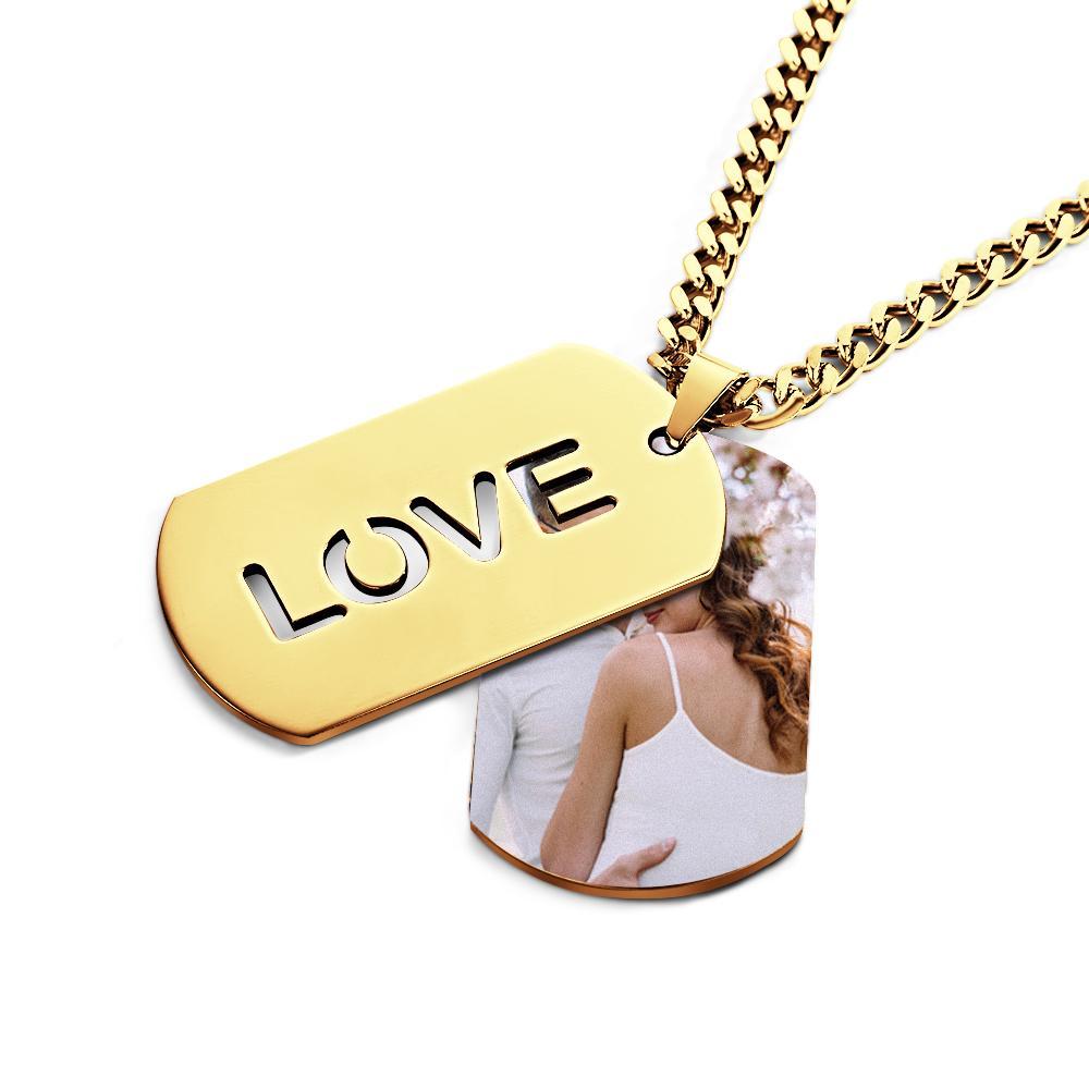 Double Dog Tag Personalised Message Steel Mens Pendants Men Women Boyfriend Bride Groomsman Gift - soufeelmy