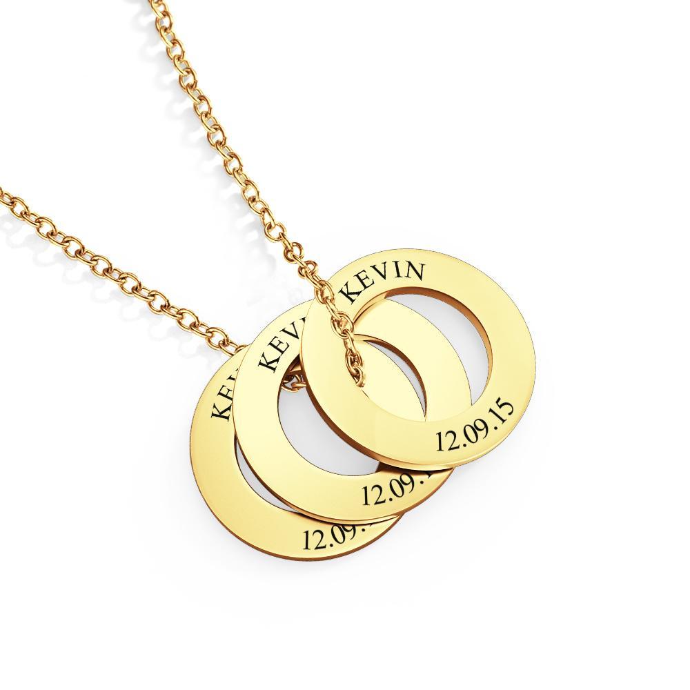 Personalized Washer Necklace for Him Custom Necklace Fathers Day Gift Kids Names Gift Birthday Reminder - soufeelmy
