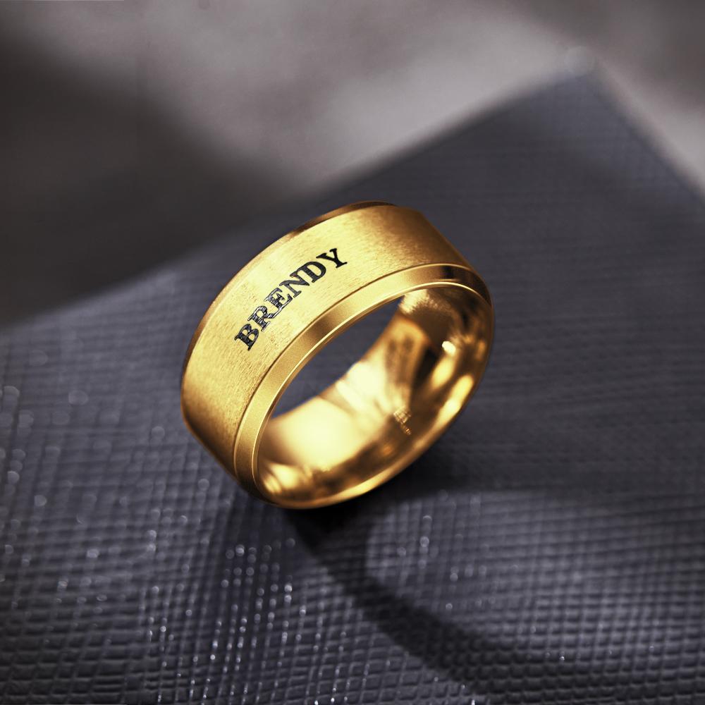 Personalized Name Ring Custom Engagement Ring Men's Personalized Ring - soufeelmy