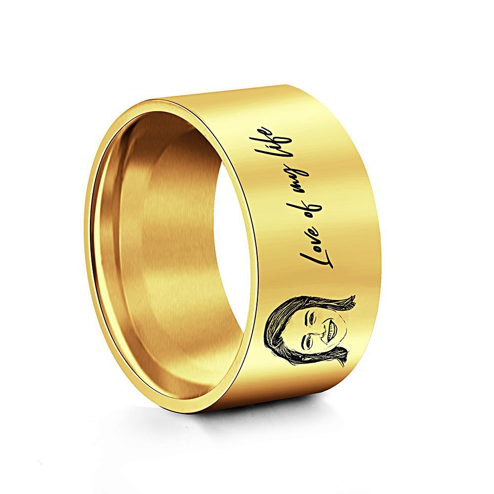 Custom Men's Ring Personalized Photo Ring With Engraved Girlfriend Perfect Gift For Boyfriend On Valentine's Day - soufeelmy