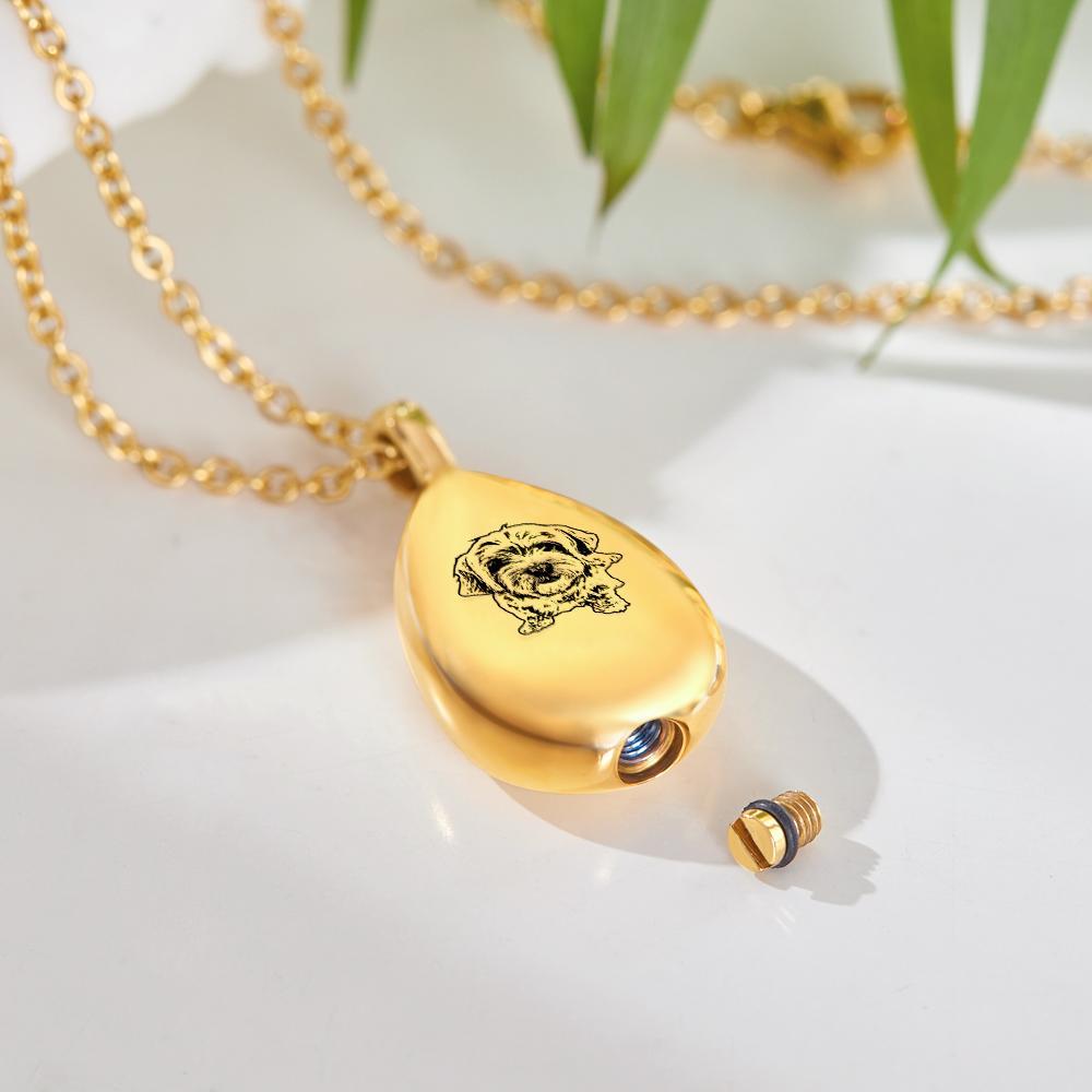 Custom Photo Necklace Shadow Carving Ashes Pendant Commemorate Gifts - soufeelmy