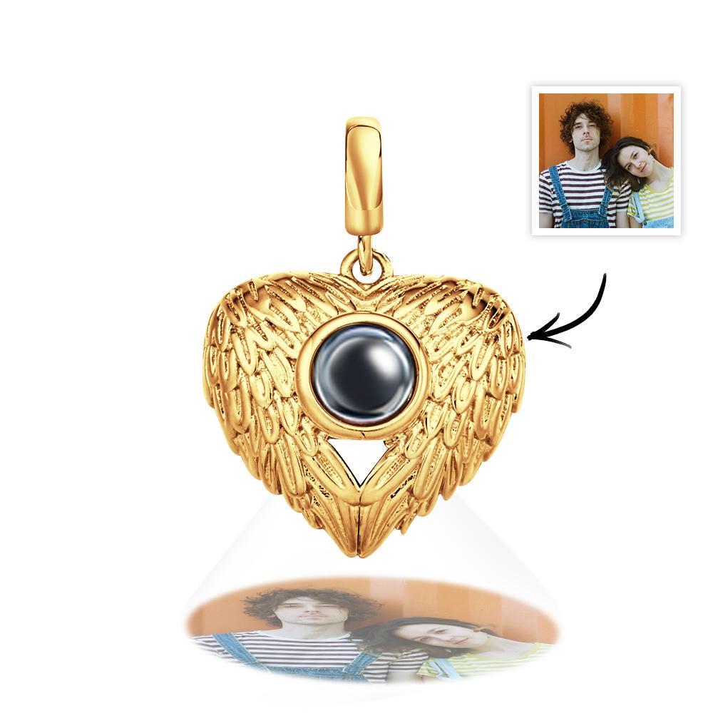Projection Heart Personalized Photo Pendant Dangle Charm Pet Memorial Suitable for Bracelets Necklaces - soufeelmy
