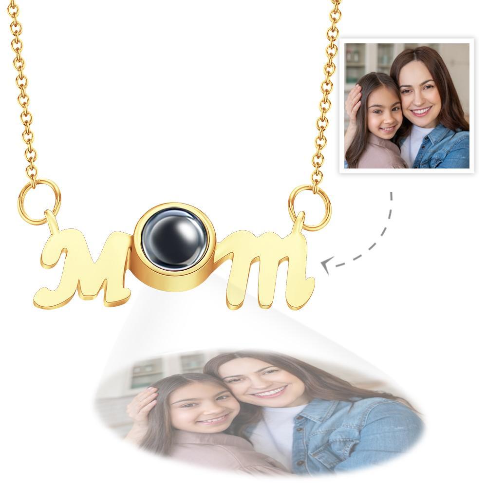 Custom Photo Projection Necklace Mom Projection Pendant Necklace Unique Gift for Her - soufeelmy