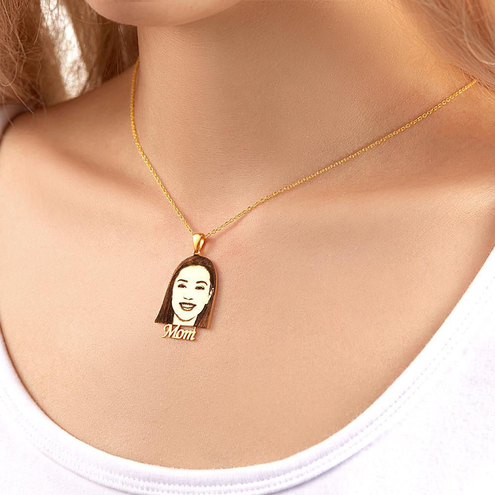 Custom Photo Engraved Necklace Custom Face Creative Gifts - soufeelmy