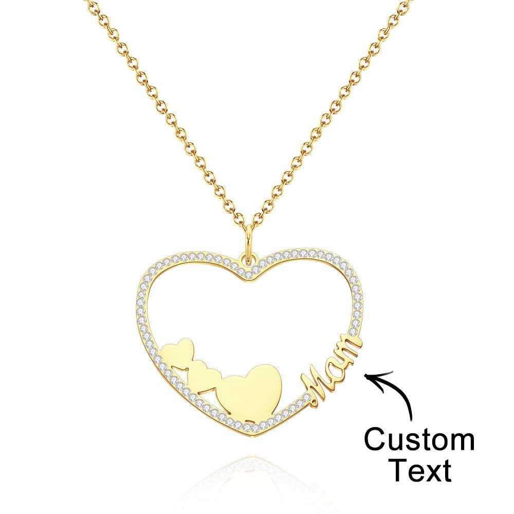 Custom Engraved Necklace Heart Letter Necklace Gift for Her - soufeelmy