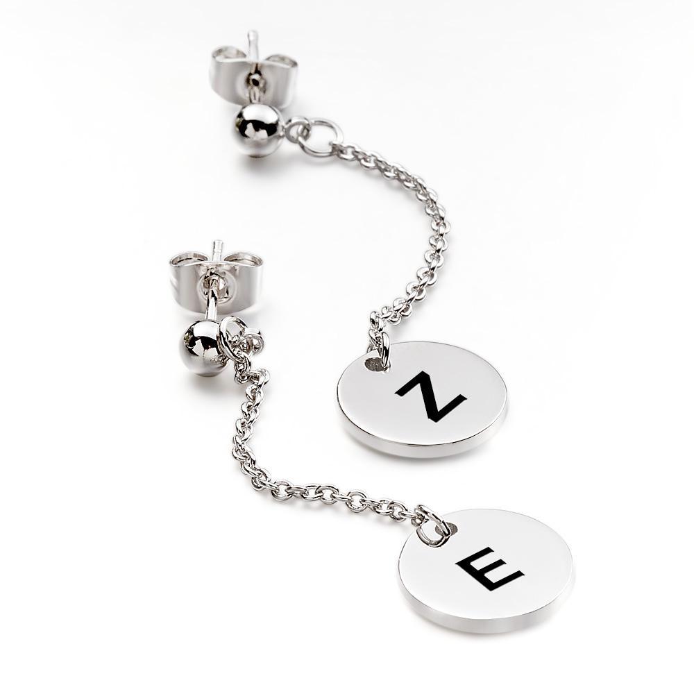 All of You Personalized Dangling Earrings with Initial Sweet and always Beautiful Gift - soufeelmy