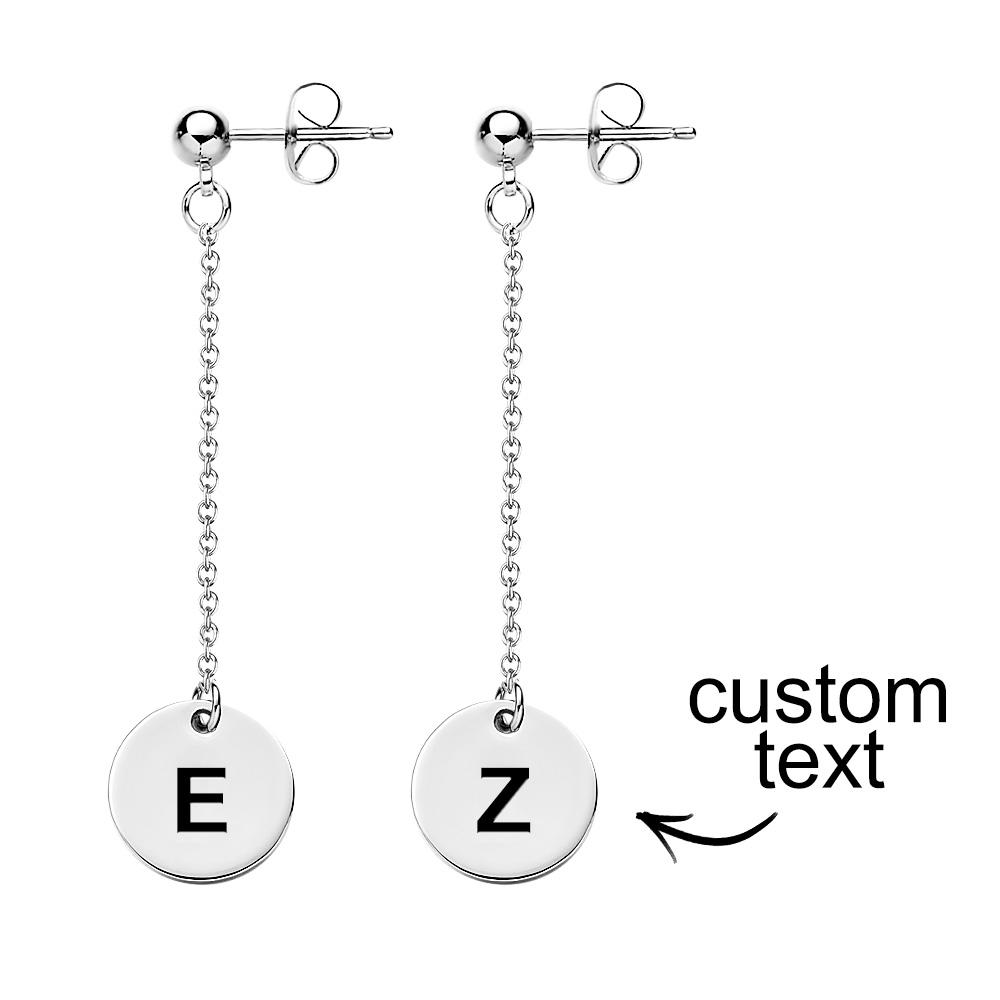All of You Personalized Dangling Earrings with Initial Sweet and always Beautiful Gift - soufeelmy
