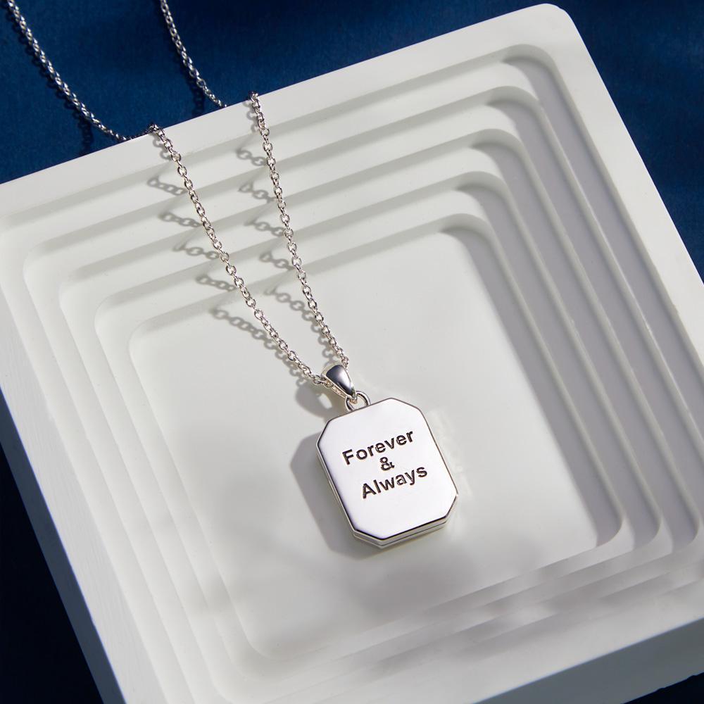 Custom Photo Engraved Necklace Shaped Open Cover Creative Pendant Gifts - soufeelmy