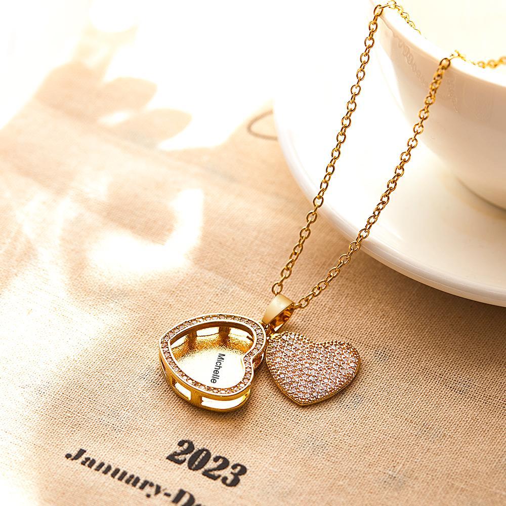 Sliding Custom Text Diamond Necklace Personalized Fashion Women Jewelry - soufeelmy