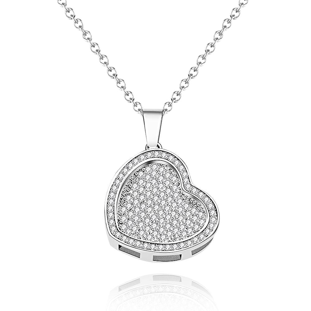 Sliding Custom Text Diamond Necklace Personalized Fashion Women Jewelry - soufeelmy