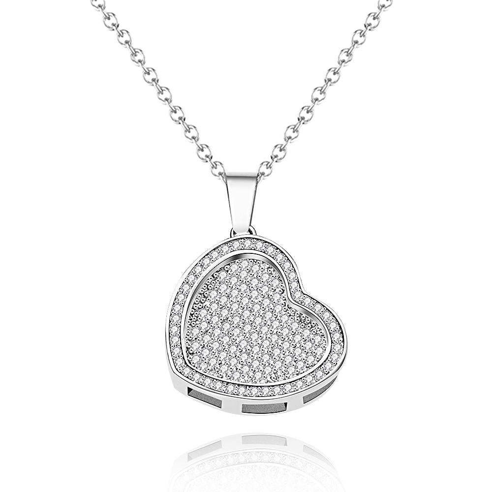 Sliding Custom Text Diamond Necklace Personalized Fashion Women Jewelry - soufeelmy