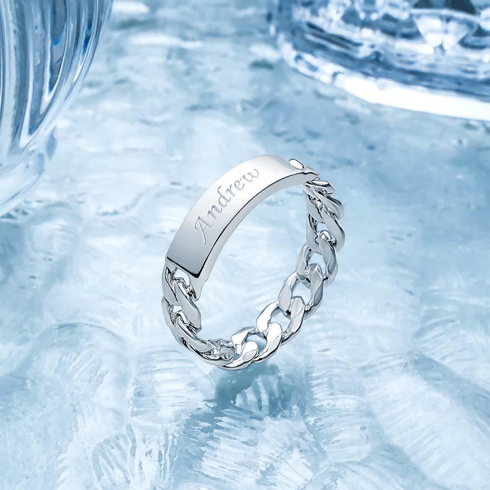 Men's Personalized Ring Custom Message Ring  the Best Gift for Lover - soufeelmy