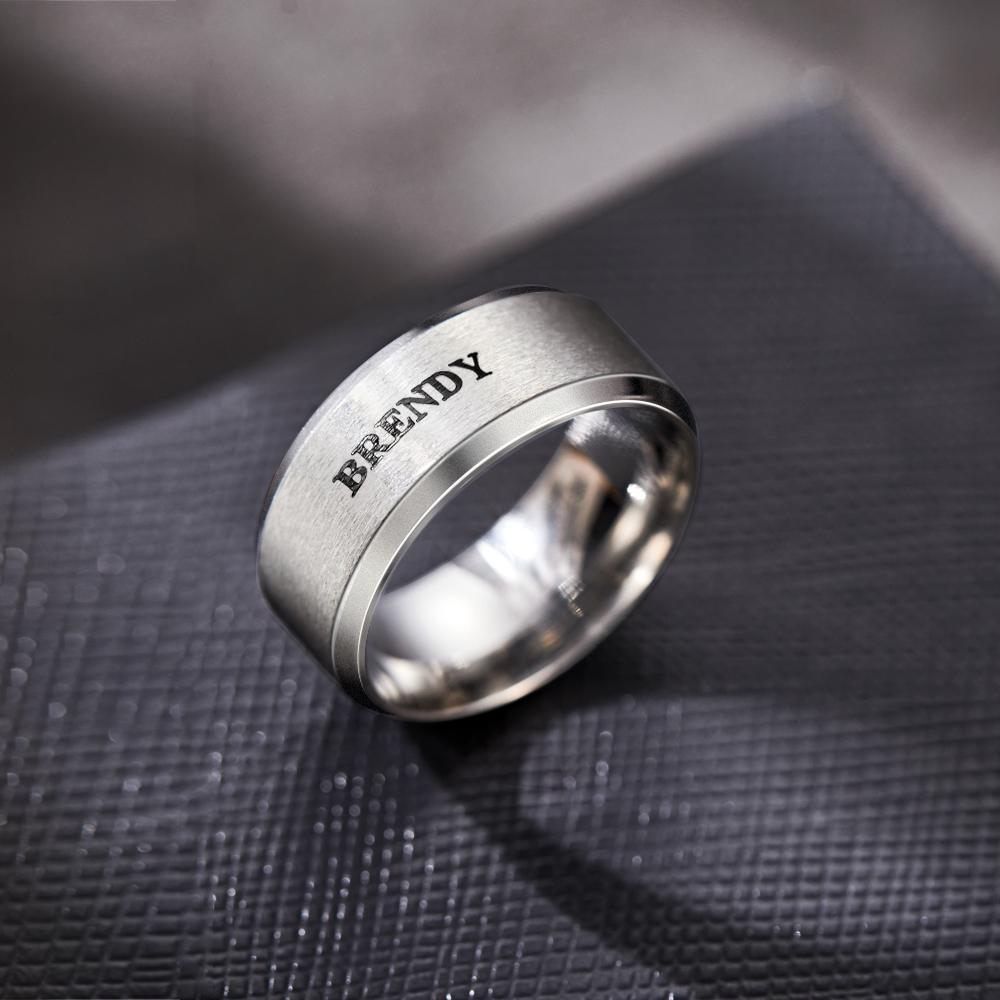 Personalized Name Ring Custom Engagement Ring Men's Personalized Ring - soufeelmy