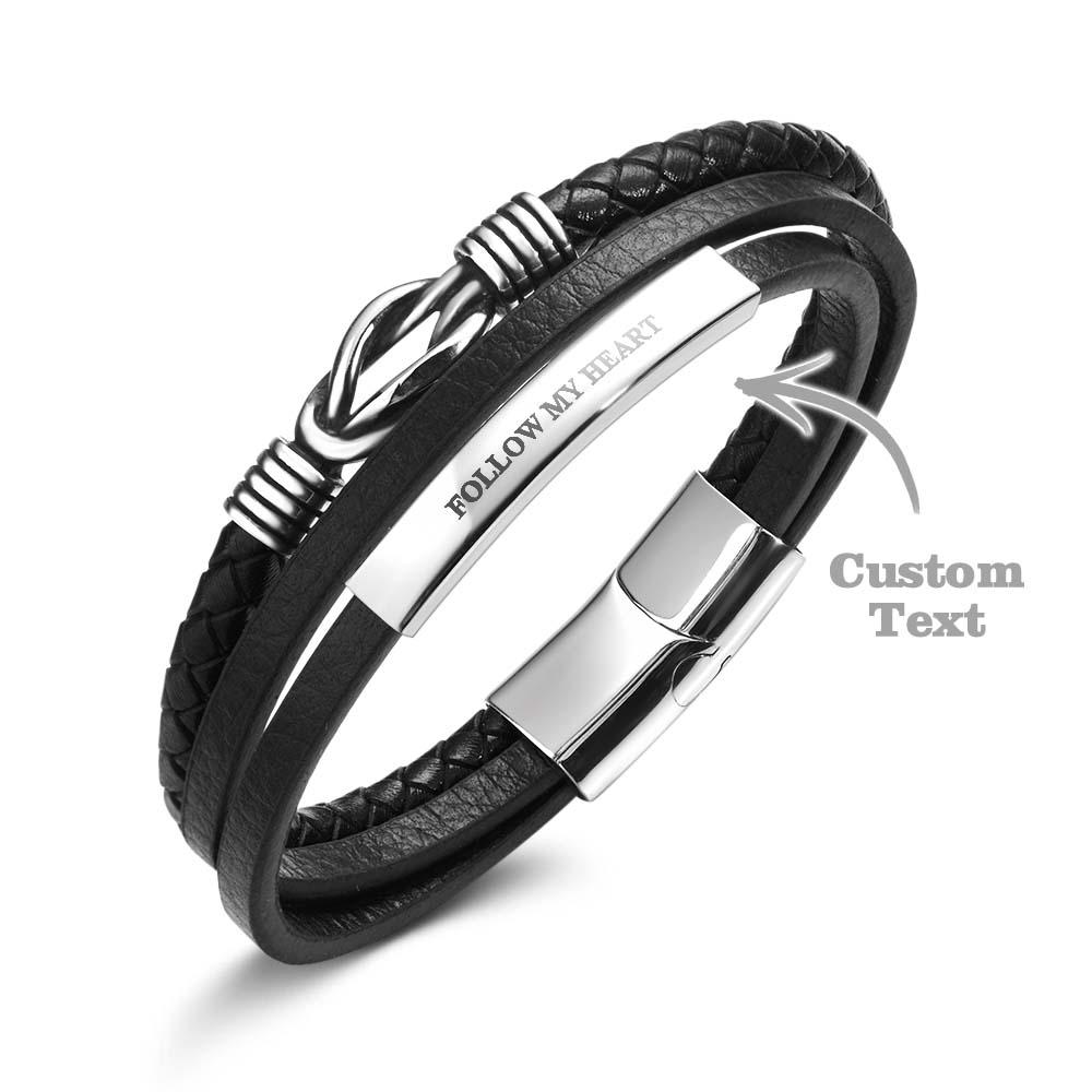 Create A Miracle Personalized Bracelet for Men Stainless Steel Woven - soufeelmy