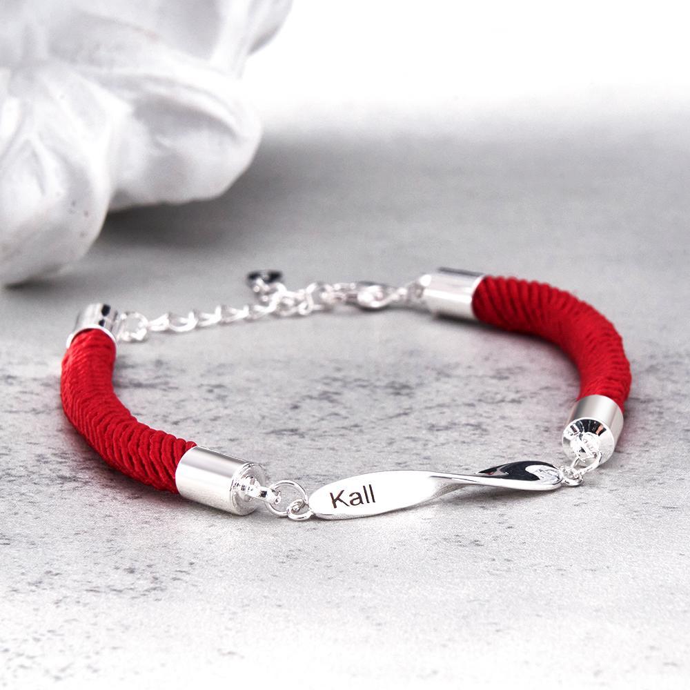 Personalized Engraved Rope Bracelet Set Exquisite Bracelet For Couples - soufeelmy