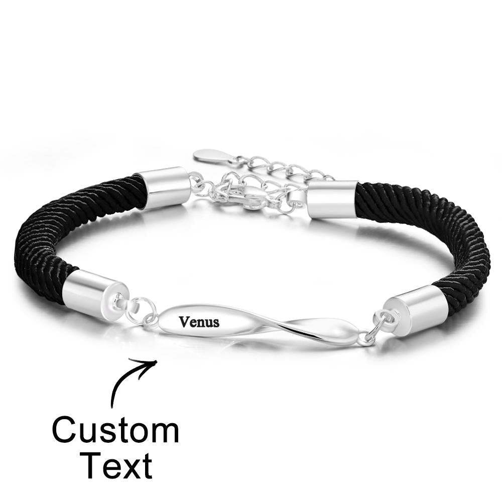 Personalized Engraved Rope Bracelet Set Exquisite Bracelet For Couples - soufeelmy