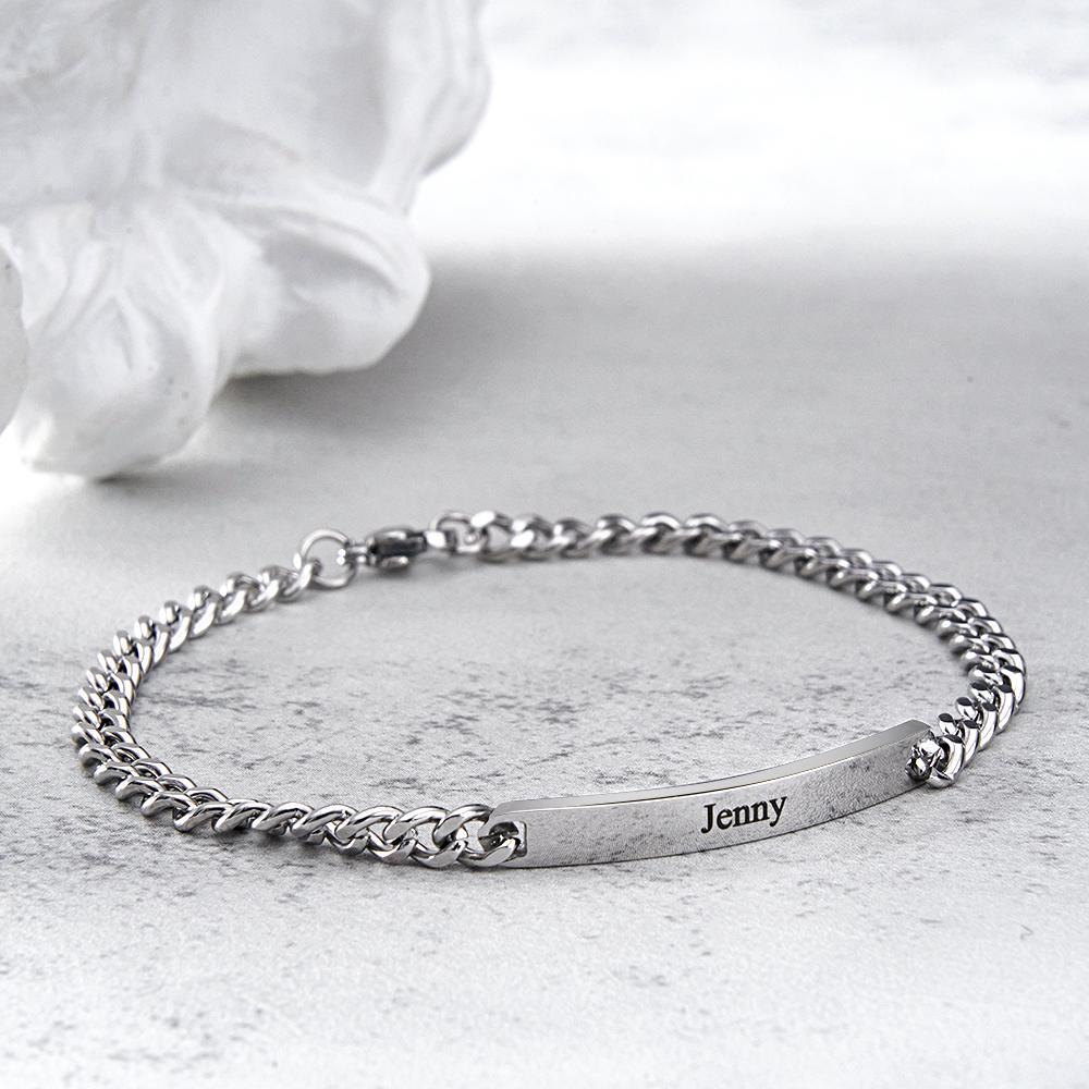 Custom Engraved Bracelet Set Personalized Fashion Bracelet For Couples - soufeelmy