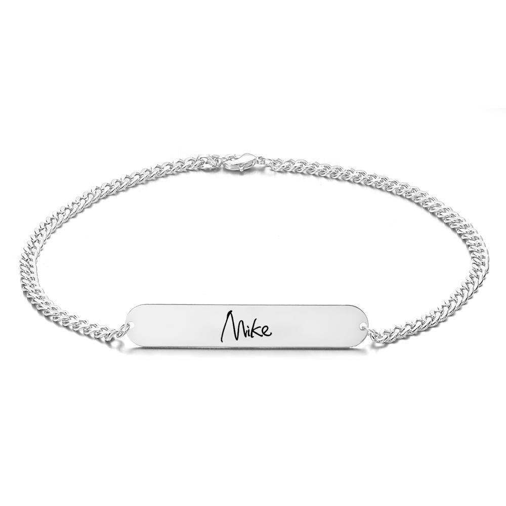 Men's Bracelet Custom Chain Bracelet with Individual Name Engraving Gift Partner Bracelet - soufeelus